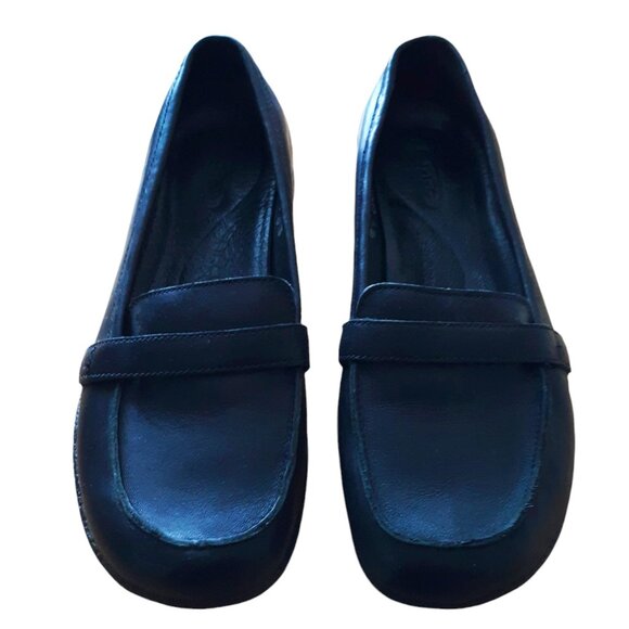 Keen Clifton Moc Toe Slip On Leather Loafers Black Preppy On The Go Comfort SZ 7 - Picture 2 of 7